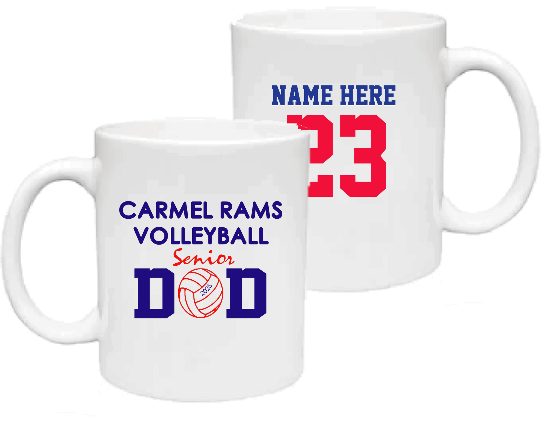 Carmel Volleyball Senior Dad Coffee Mug