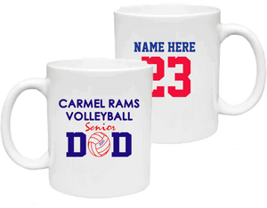 Carmel Volleyball Senior Dad Coffee Mug