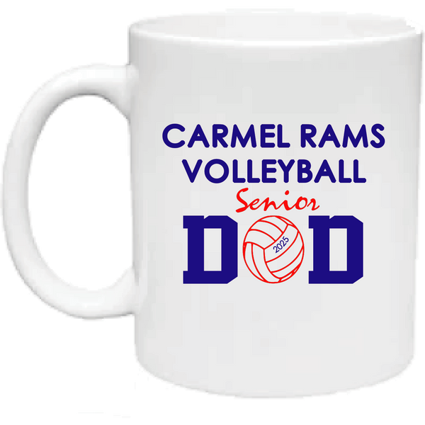Carmel Volleyball Senior Dad Coffee Mug