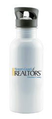 WCR 20 oz Aluminum Water Bottle w/ built in straw