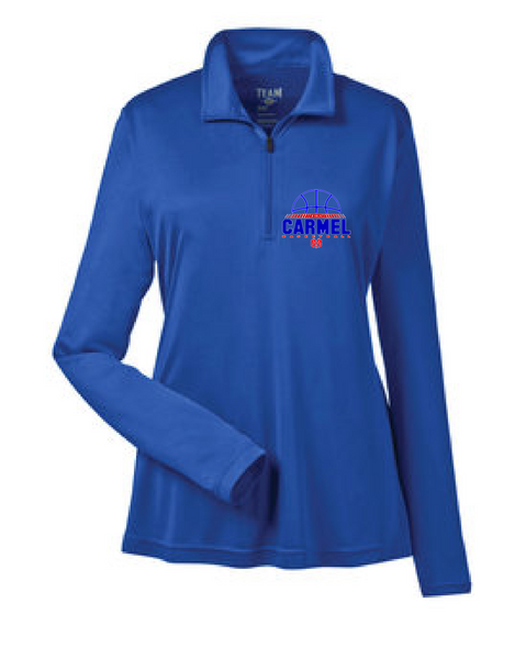 Girls Basketball 1/4 Women's Zip Long Sleeve Shirt